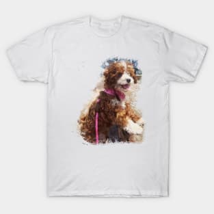 Cavapoo dog watercolor T-Shirt